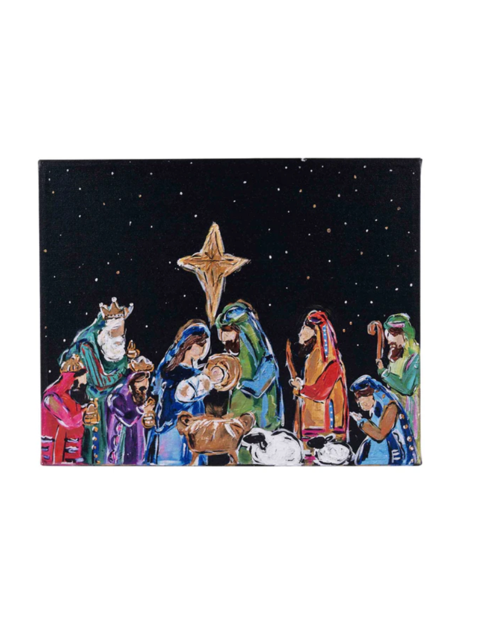 Glory Haus Nativity at Night Canvas, Small