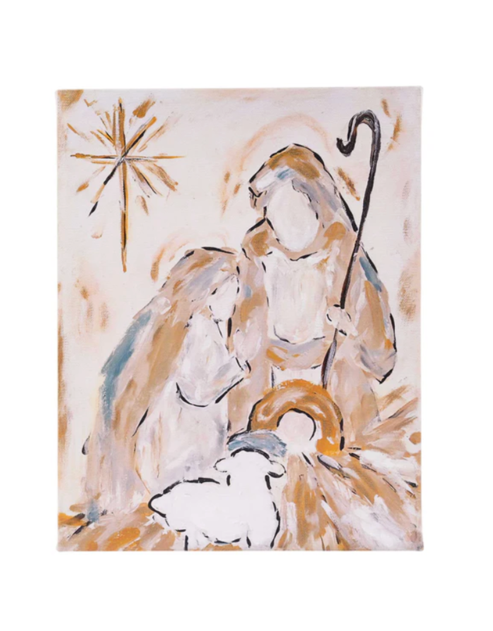 Glory Haus Neutral Nativity Canvas
