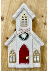 Glory Haus Red Door Church Figurine, Medium