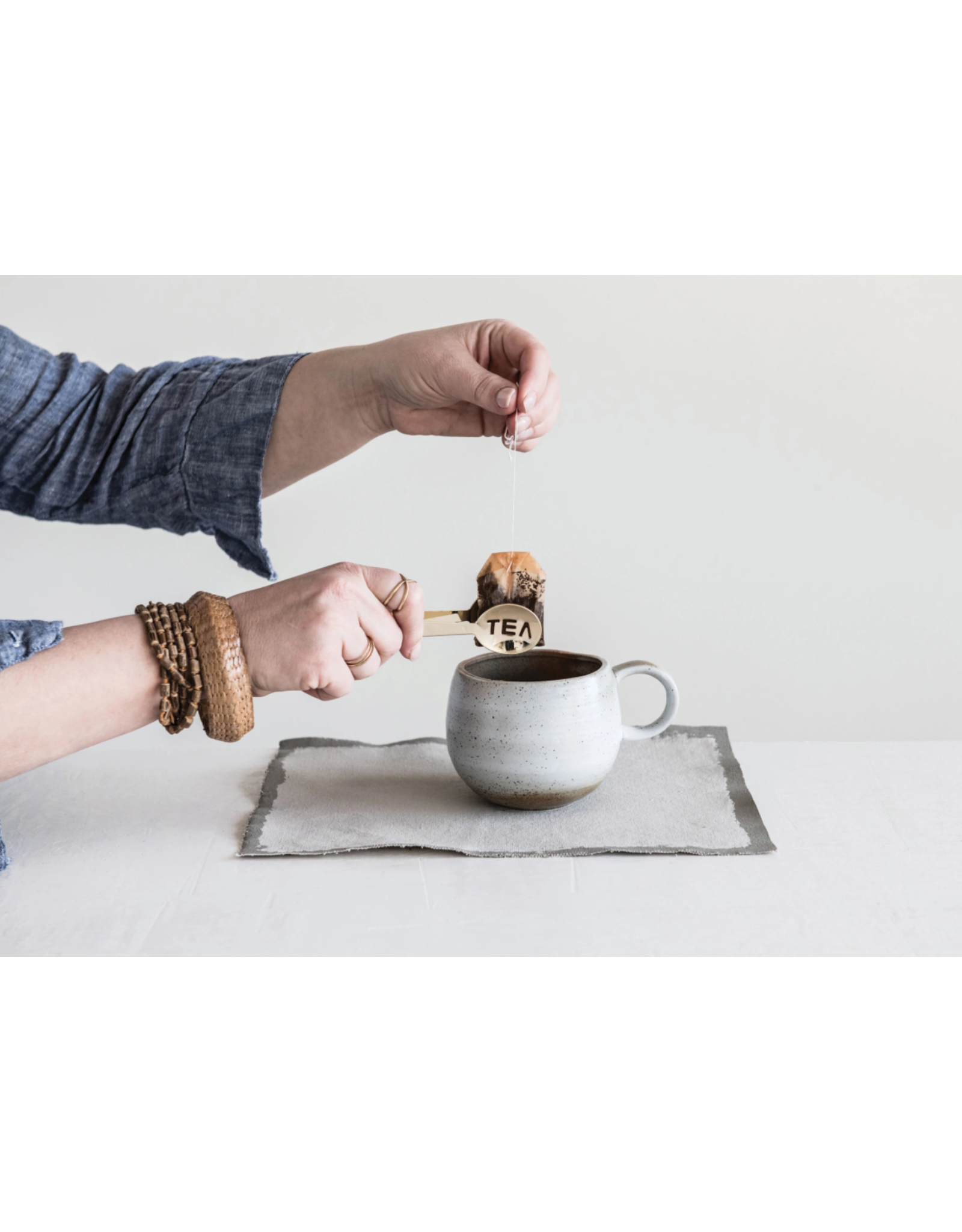 Creative Co-Op Stainless Steel Gold Tea Tongs