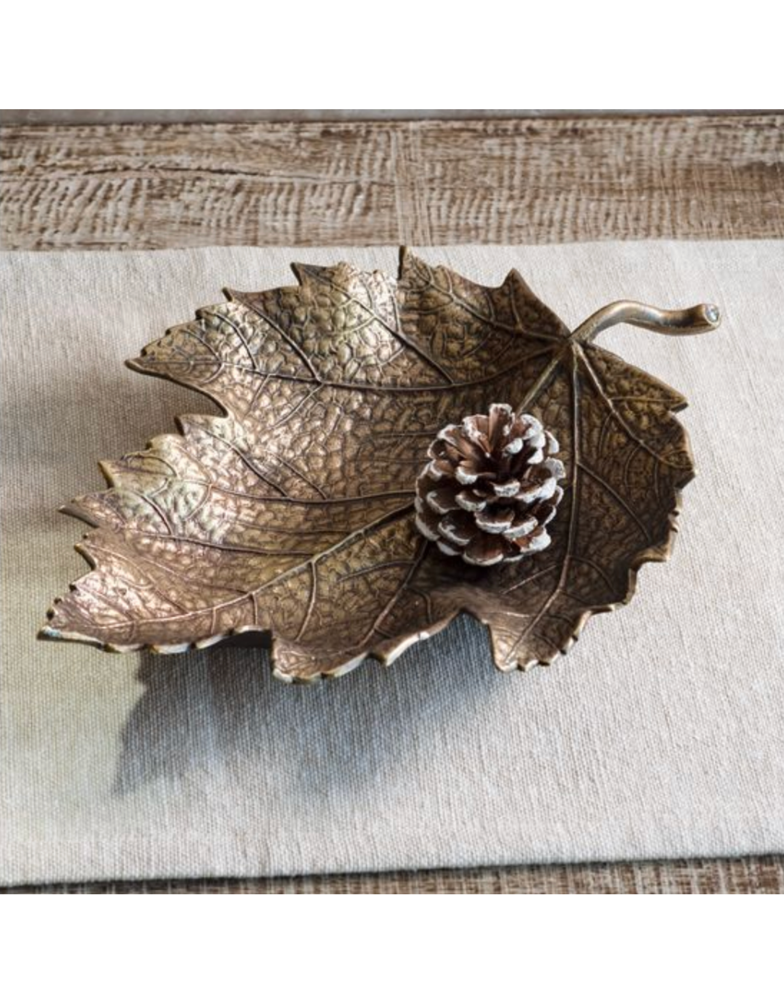 PD Home & Garden Antique Gold Leaf Tray