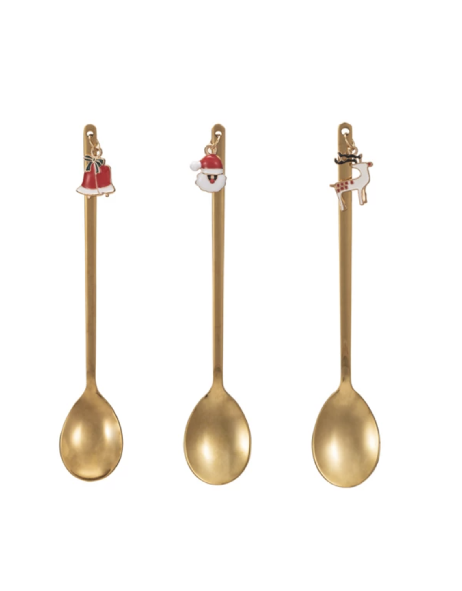 Creative Co-Op Gold Spoon/ Holiday Charm