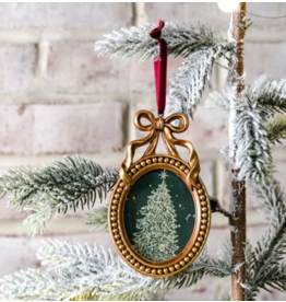 PD Home & Garden Gold Oval Frame Ornament
