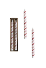 Creative Co-Op Candy Cane LED Taper Candles (Set of 2)