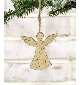 PD Home & Garden Hammered Gold Angel Ornament