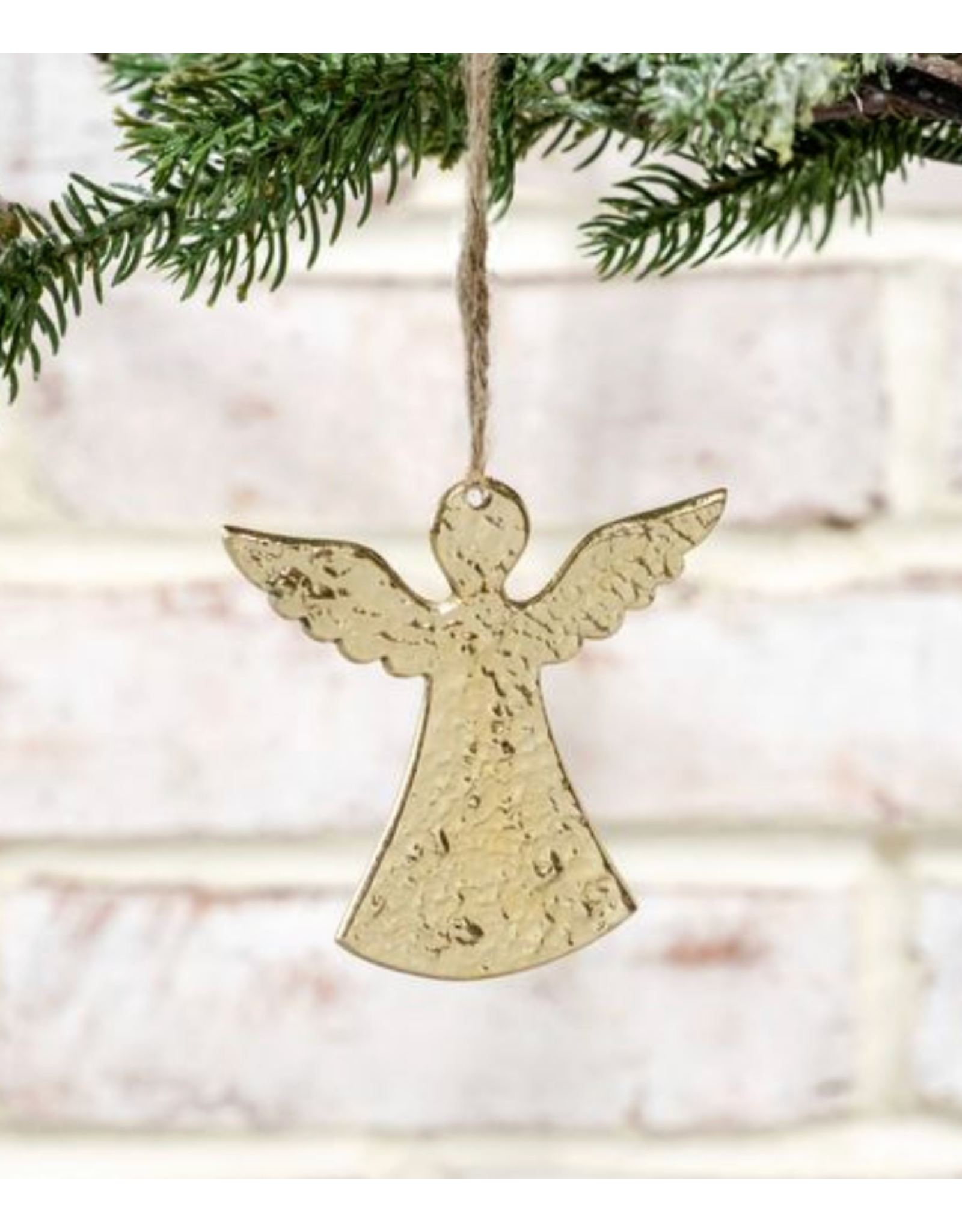 PD Home & Garden Hammered Gold Angel Ornament