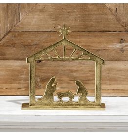 PD Home & Garden 8" Gold Table Nativity