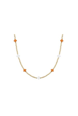 Meghan Browne Dame Gold Seed Bead Necklace
