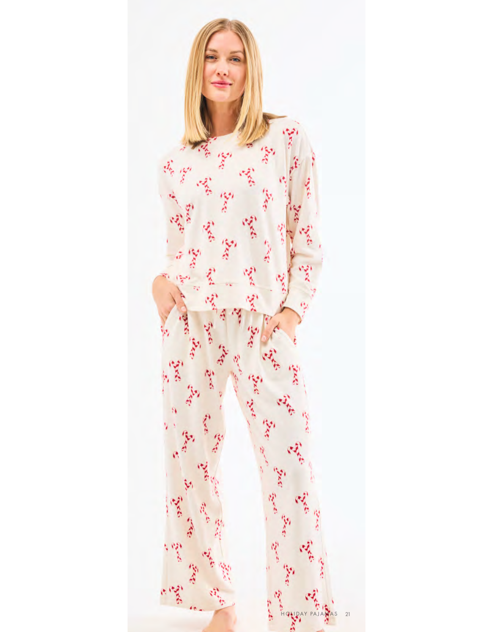 Mary Square Sophie Candy Cane Pajama Set