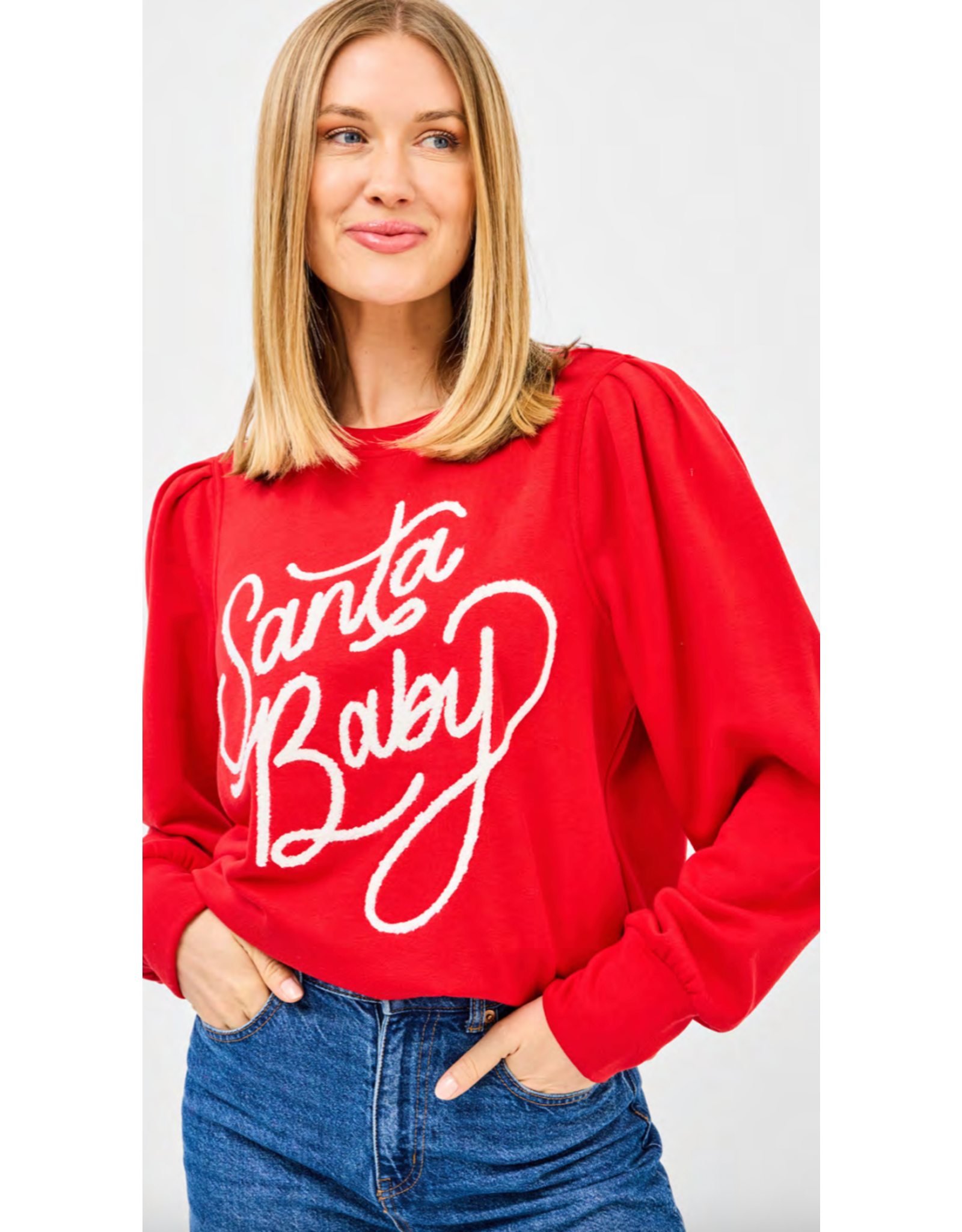 Mary Square Santa Baby Sweatshirt