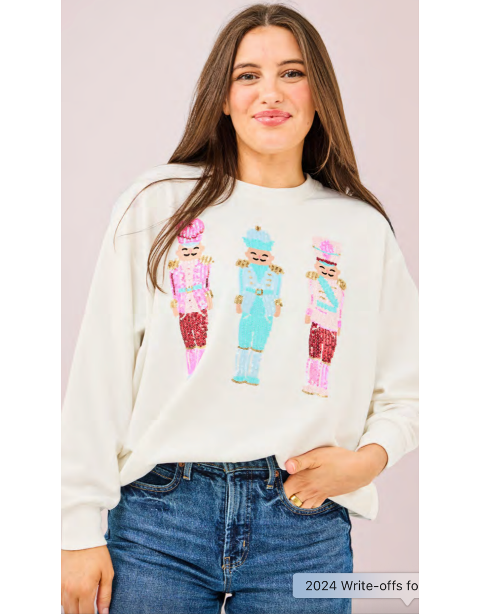 Mary Square Three Nutcrackers Sweatshirt