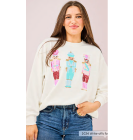 Mary Square Three Nutcrackers Sweatshirt
