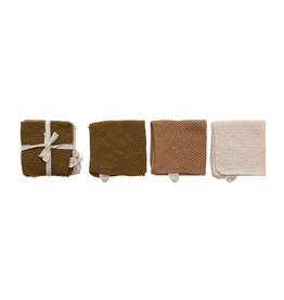 Creative Co-Op Sonoma Cotton Knit Dish Cloths, set of 3