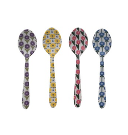 Hazel Mazel Enameled Stainless Steel Spoon with Flower Pattern Hazel Mazel Enameled Stainless Steel Spoon with Flower Pattern