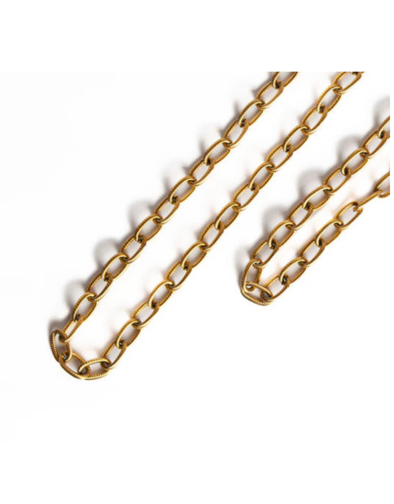 Winston and Waits Chunky Rope Link Chain, 18" Gold