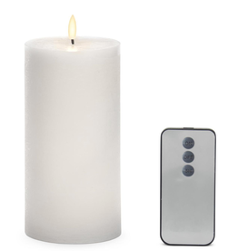K & K 7.75" LED Wax Pillar Candle with Remote/Timer