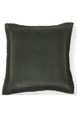 K & K 20" Velvet Pillow with Flange Edge
