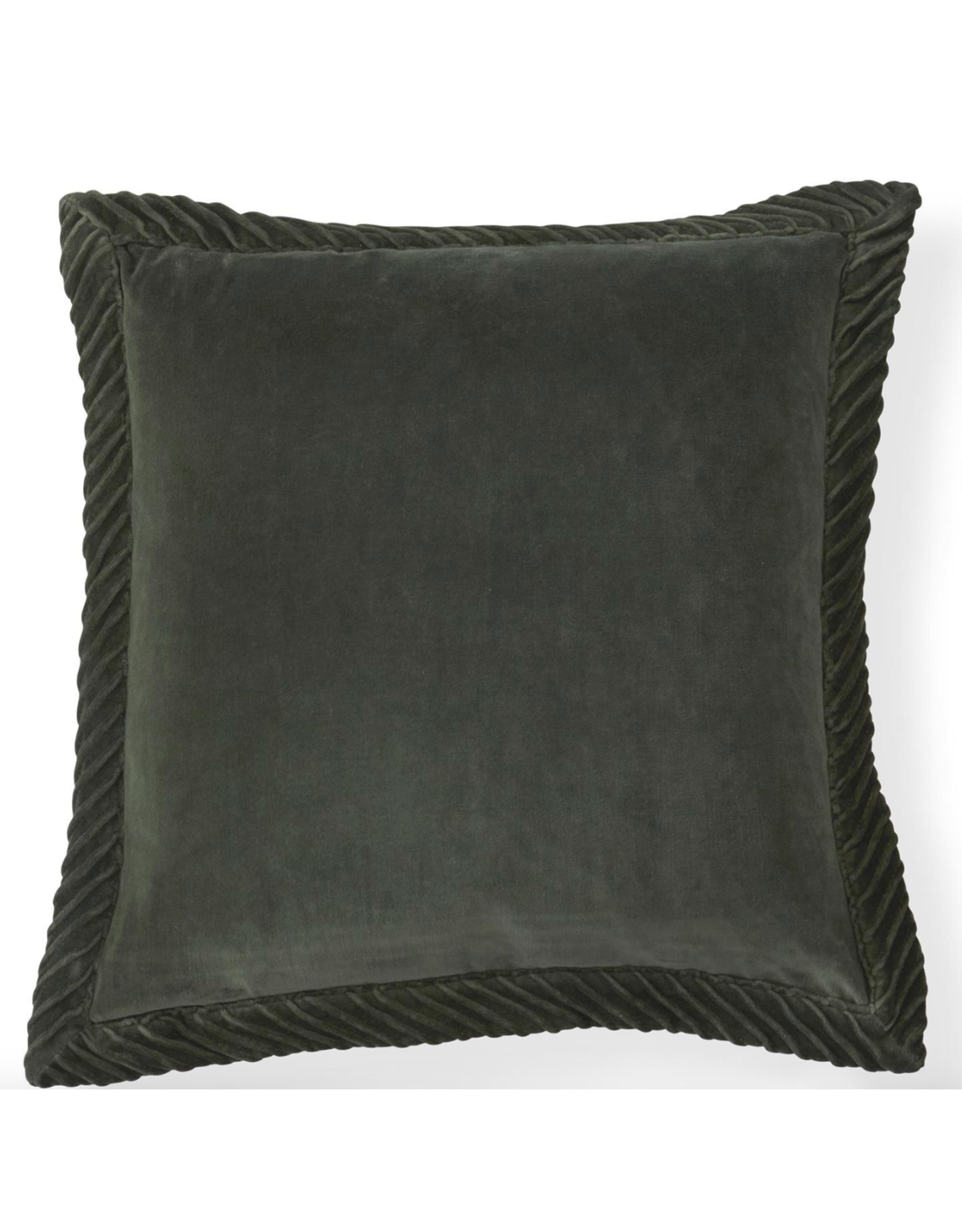 K & K 20" Velvet Pillow with Flange Edge