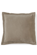 K & K 20" Velvet Pillow with Flange Edge
