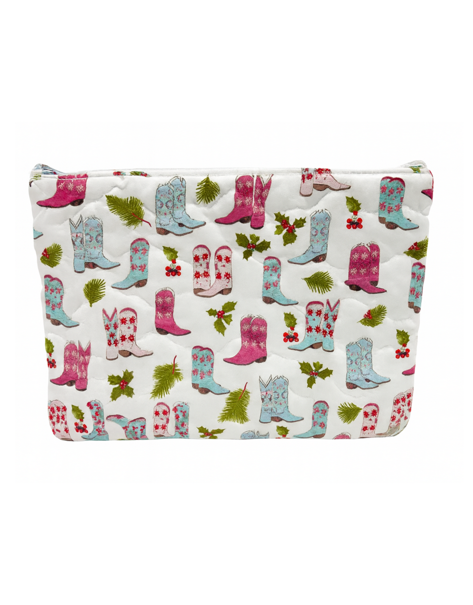 Ida Mae IM Holiday Quilted Makeup Bag