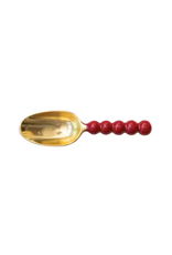 Creative Co-Op 9.5" Enamel Stainless Red Scoop