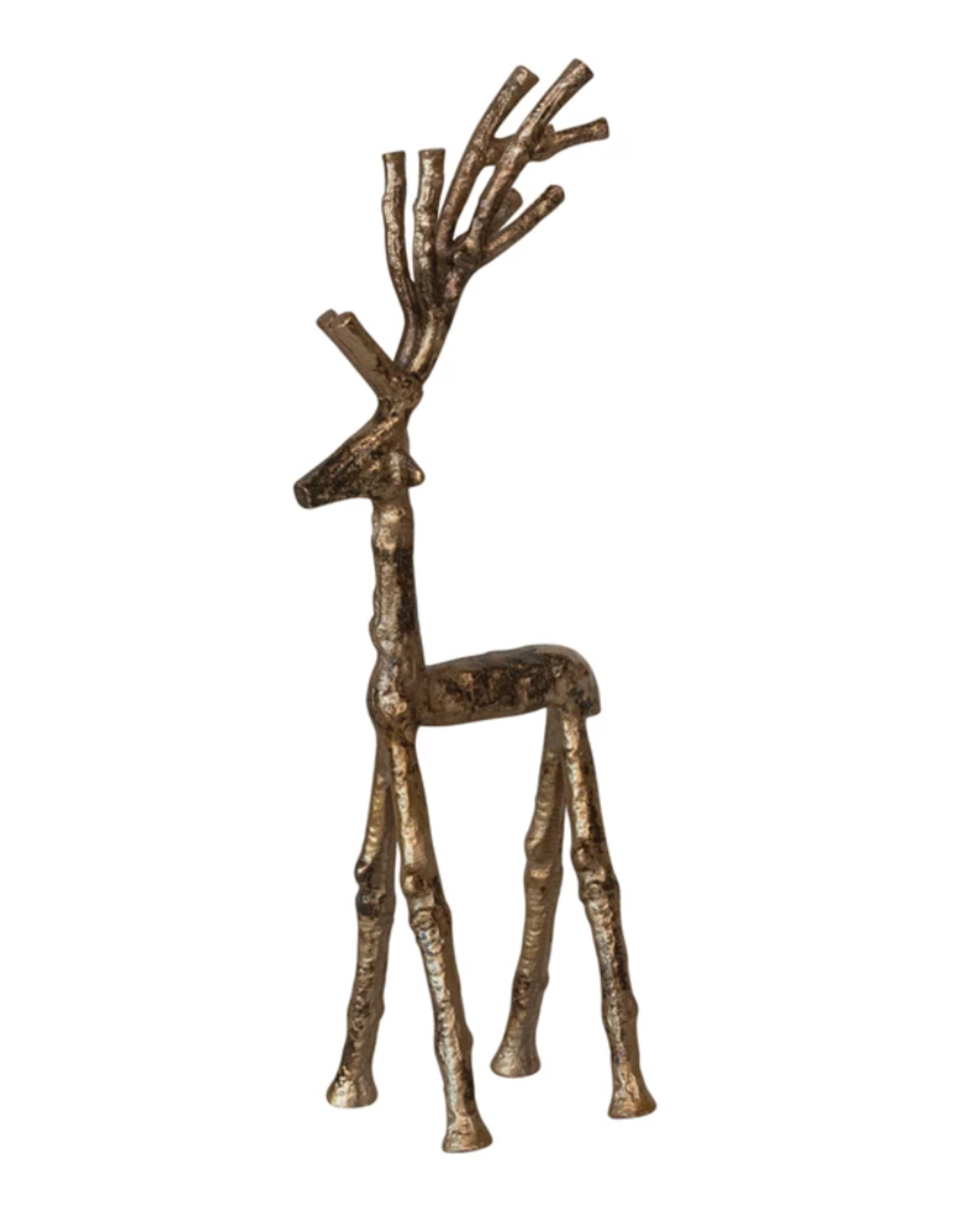 Creative Co-Op 15.75" Cast Aluminum Gold Twig Deer