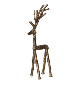 Creative Co-Op 15.75" Cast Aluminum Gold Twig Deer
