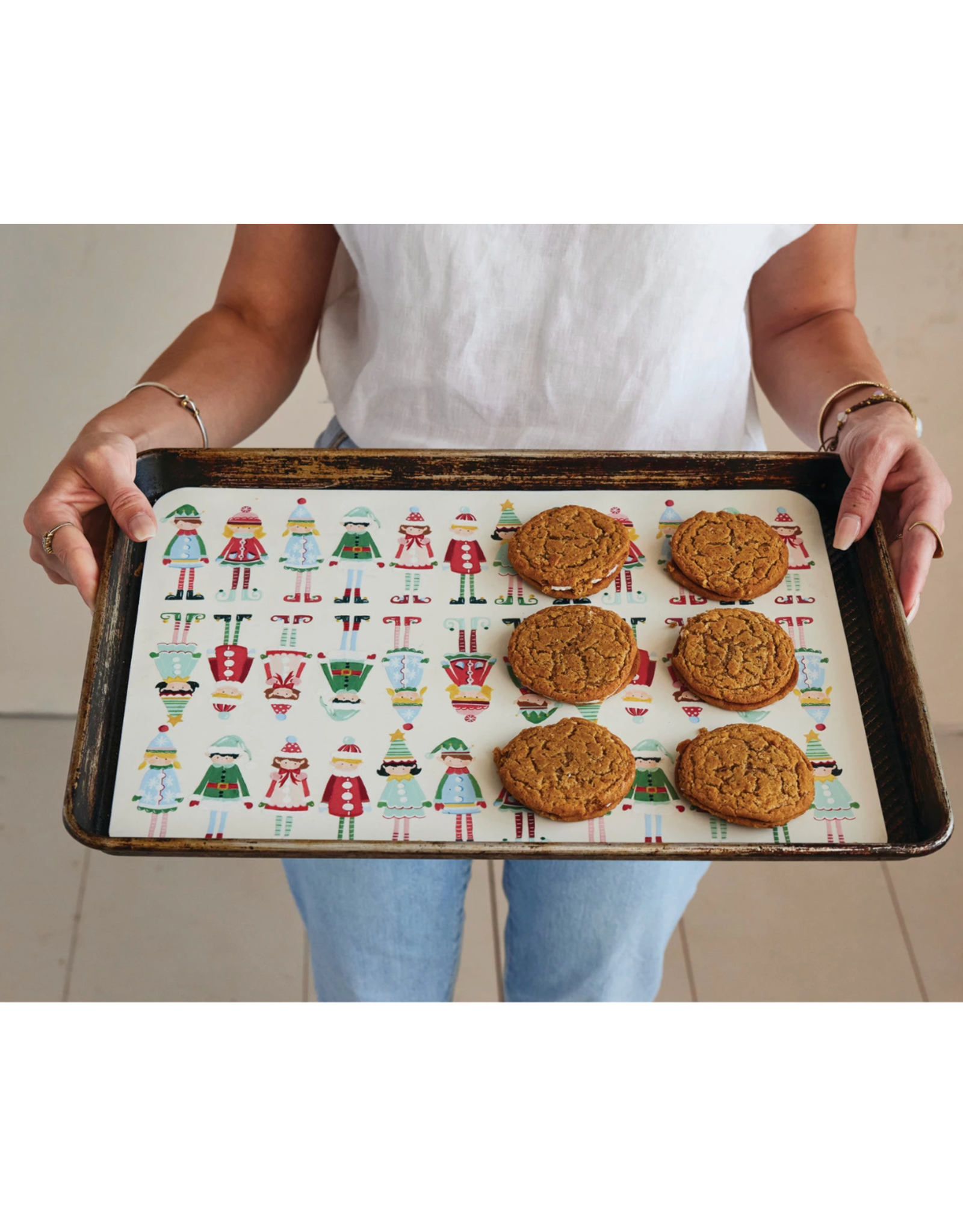 Creative Co-Op Santa's Elves Baking Mat