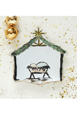 Creative Co-Op Baby In A Manger Dish