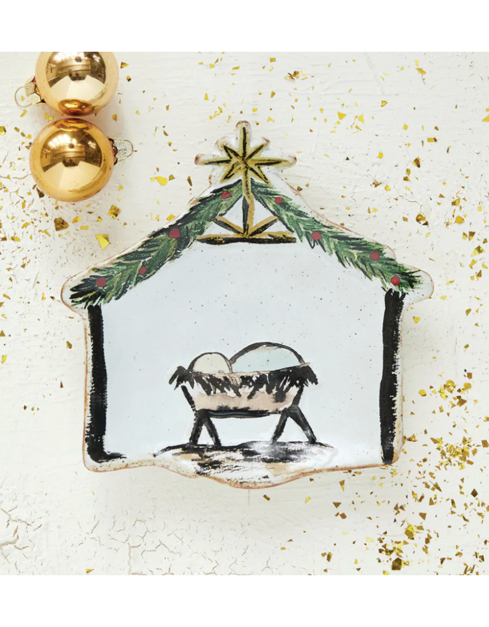 Creative Co-Op Baby In A Manger Dish