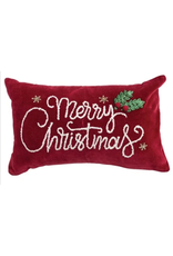 Creative Co-Op Vintage Merry Christmas Velvet Pillow