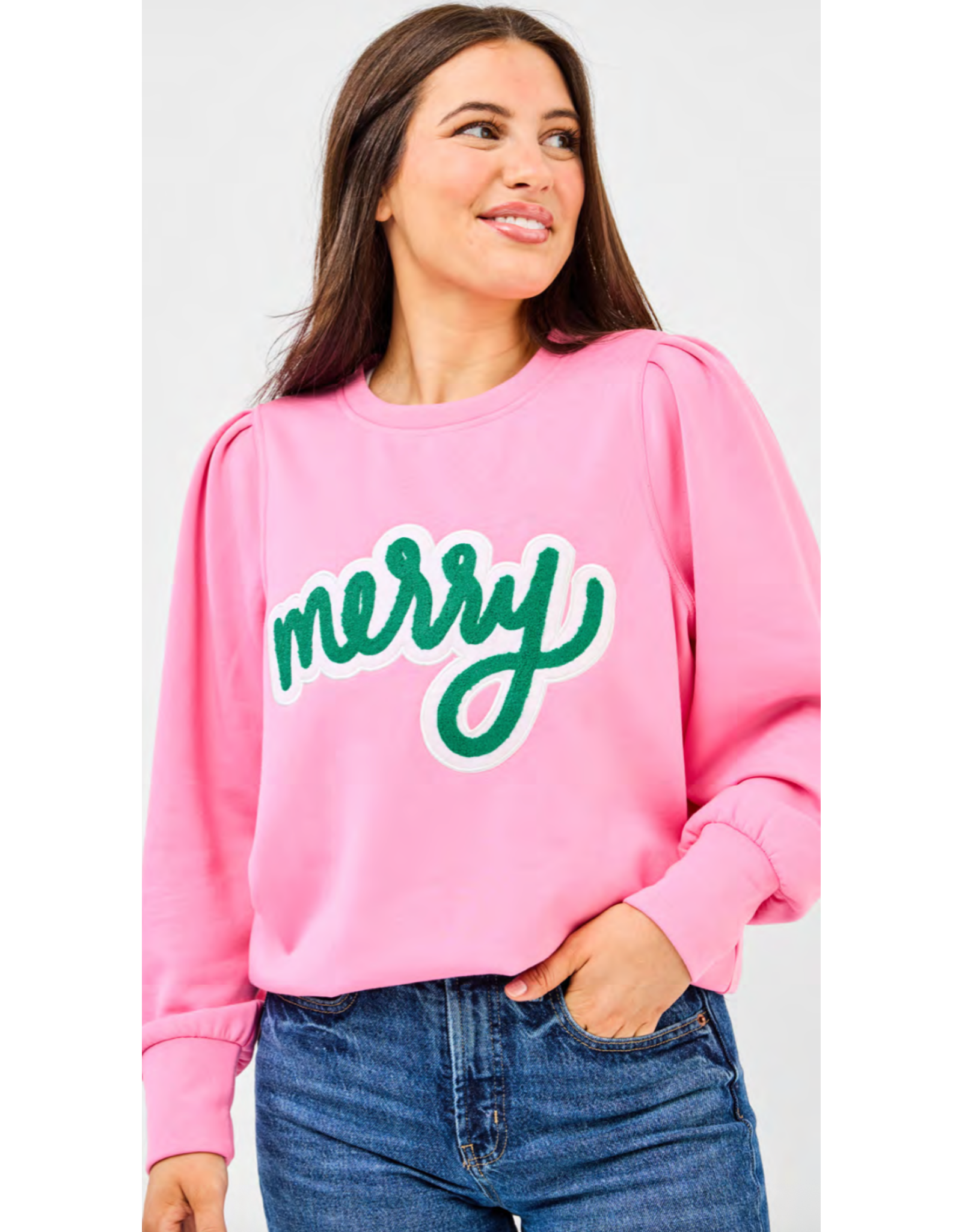 Mary Square Merry Pink Kelly Sweatshirt