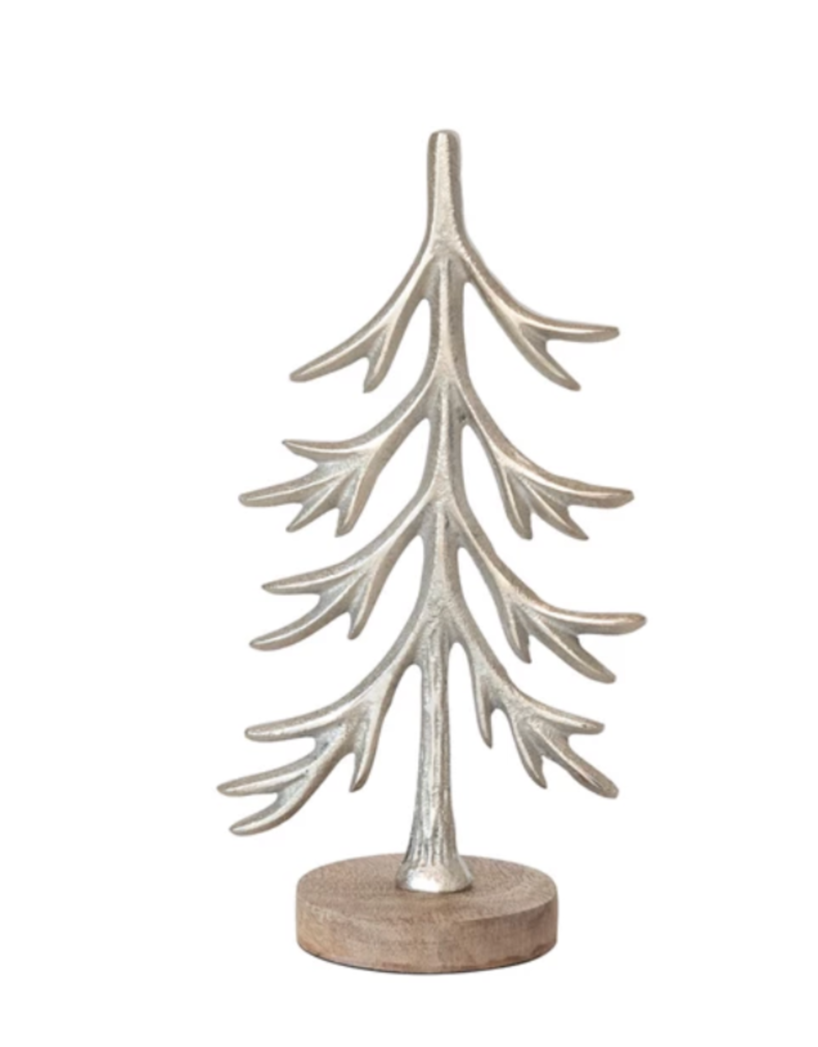 Creative Co-Op Cast Aluminum Silver Tree