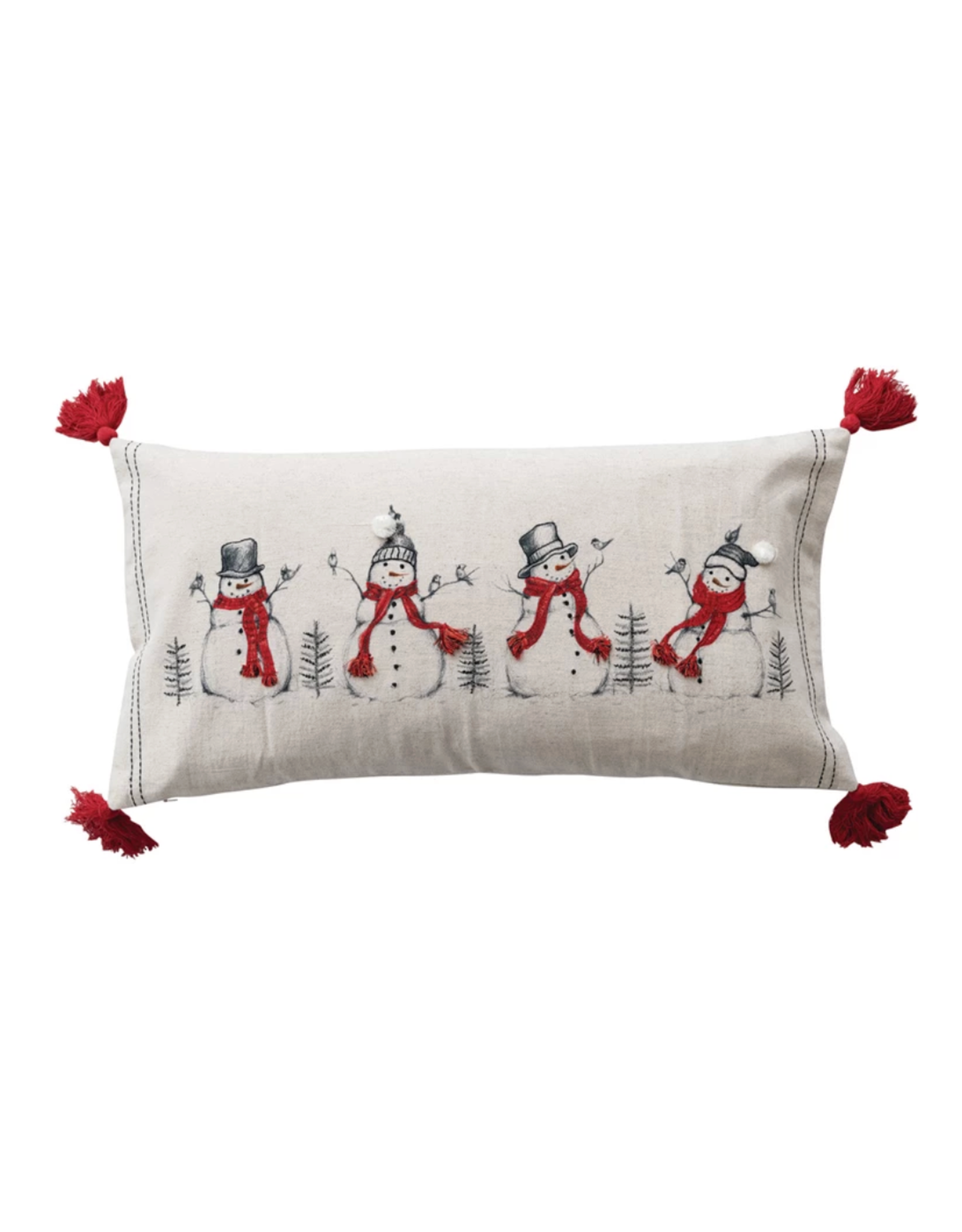 Creative Co-Op 28" Frosty & Friends Pillow
