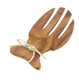 Pacific Merchants Trading Acacia Wood Salad Hands, 6.5"