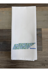 Little Birdie Floral State Shape Tea Towel