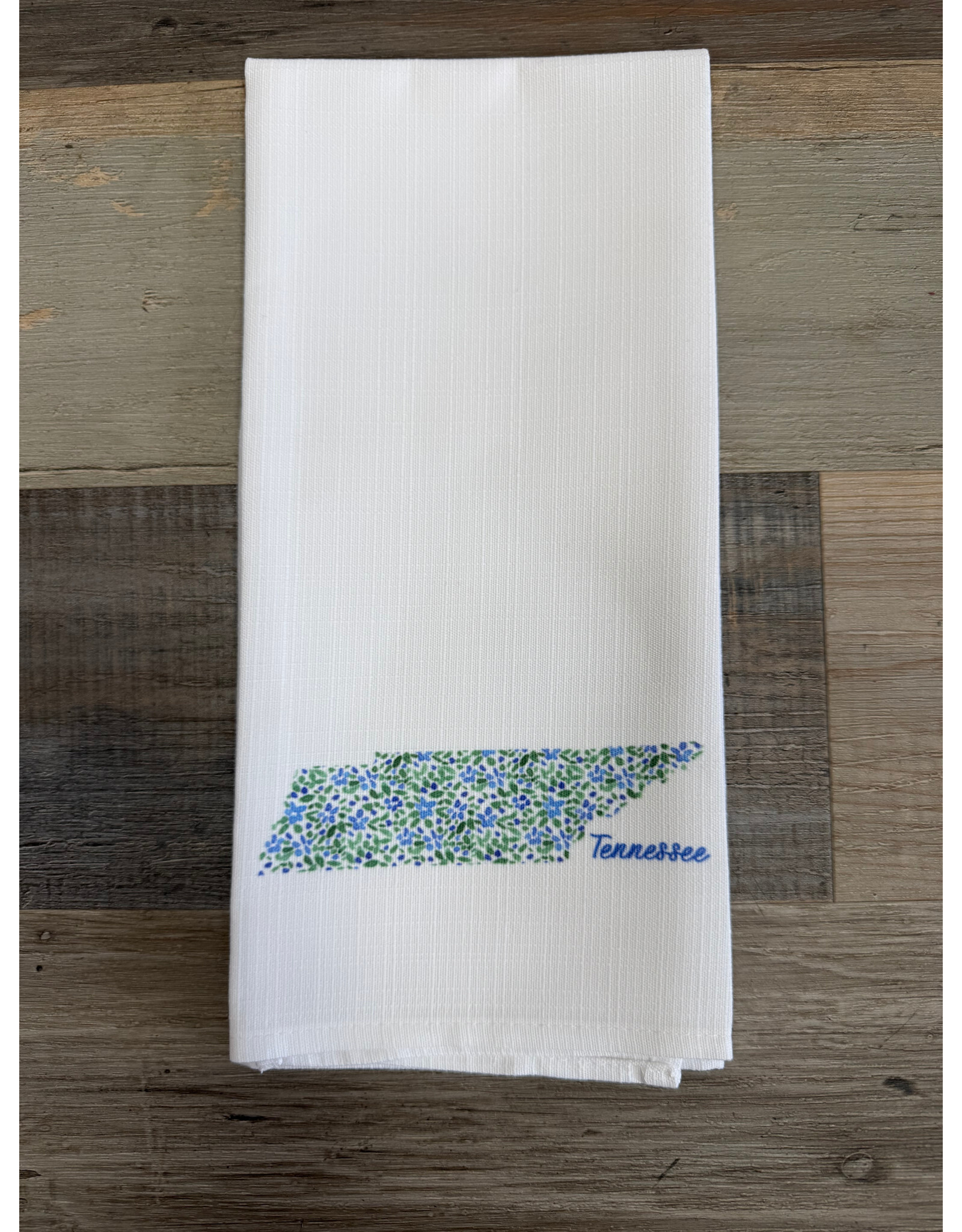 Little Birdie Floral State Shape Tea Towel