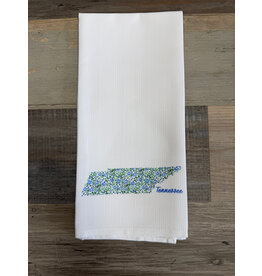 Little Birdie Floral State Shape Tea Towel