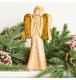Mary Square MS Wood Angel Small
