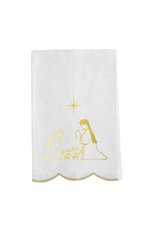 Mary Square Gold Foil Tea Towel