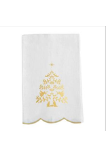 Mary Square Gold Foil Tea Towel