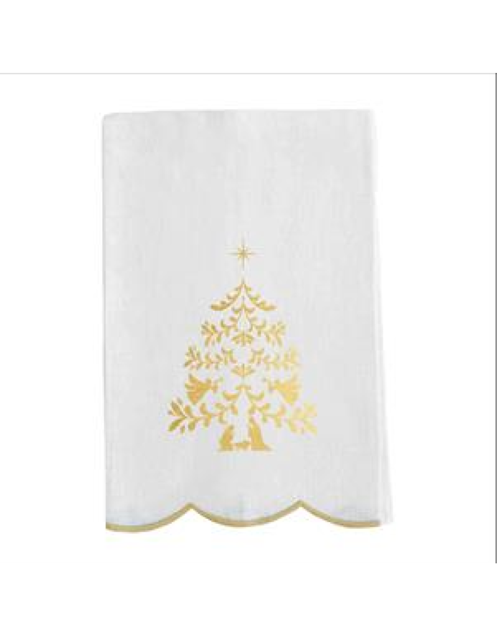 Mary Square Gold Foil Tea Towel