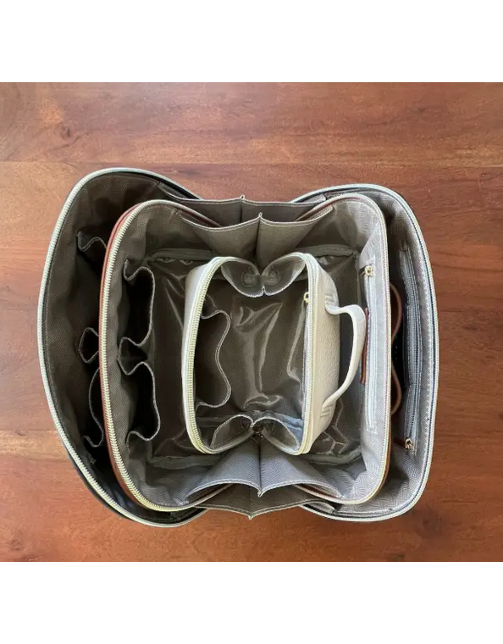 A Wink & A Nod Set of 3 Leather Cosmetic Bags