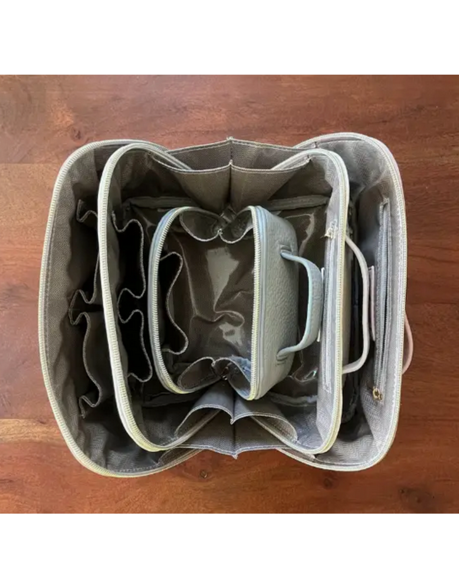 A Wink & A Nod Set of 3 Leather Cosmetic Bags