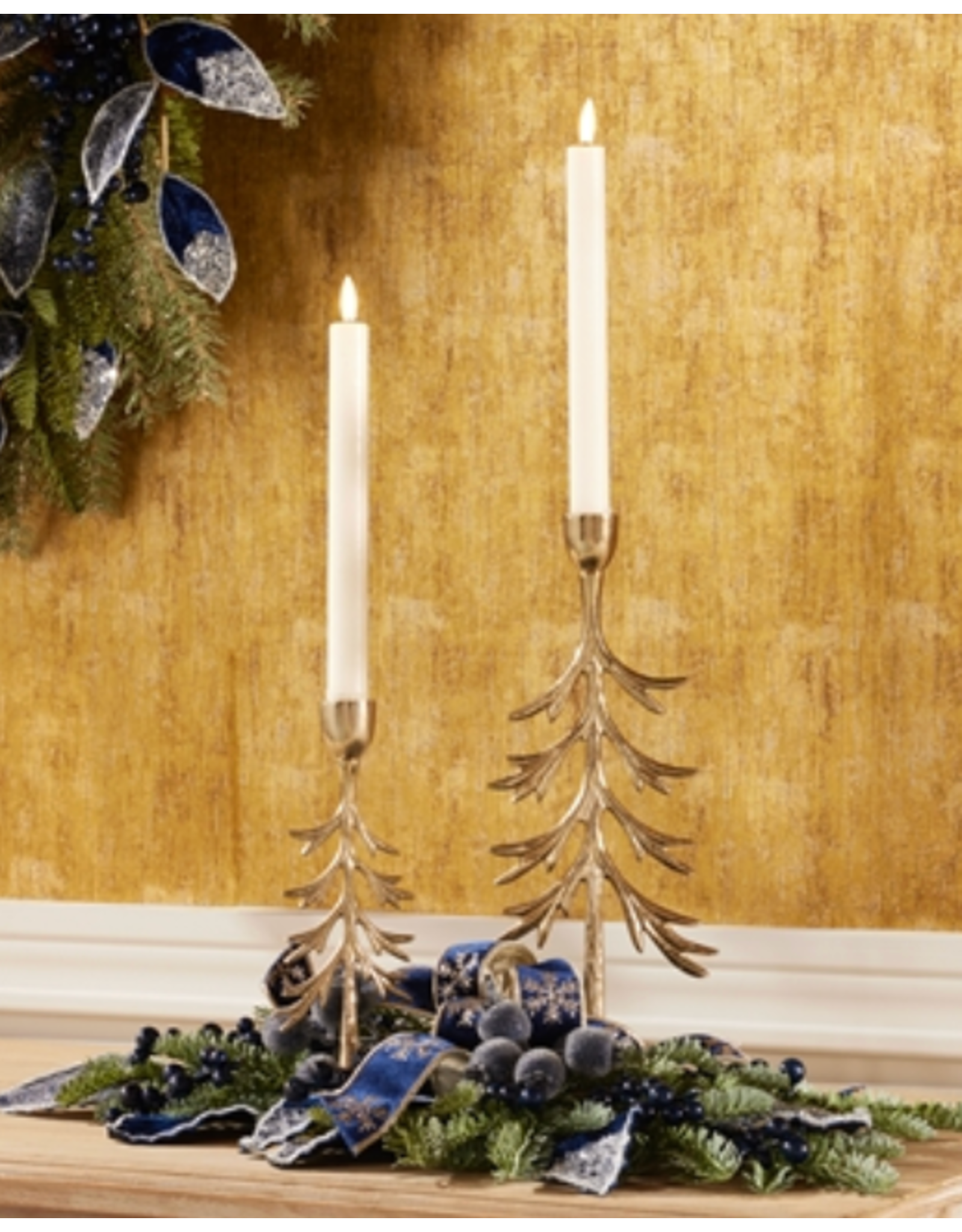 Melrose Golden Tree Candle Holder 9.25"