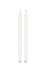 Melrose FIA Wick White Taper Candle, set of 2