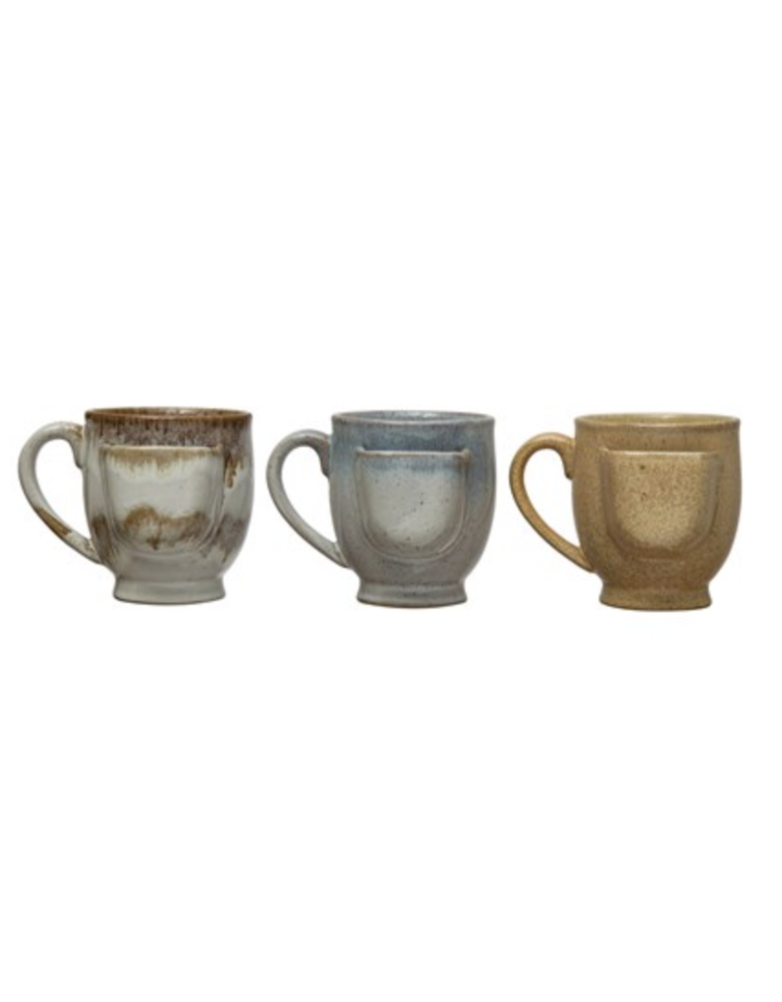 Creative Co-Op Stoneware Mug with Tea Bag Holder