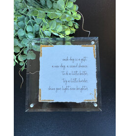 Eva Belle 5 x 5 Each Day is a Gift