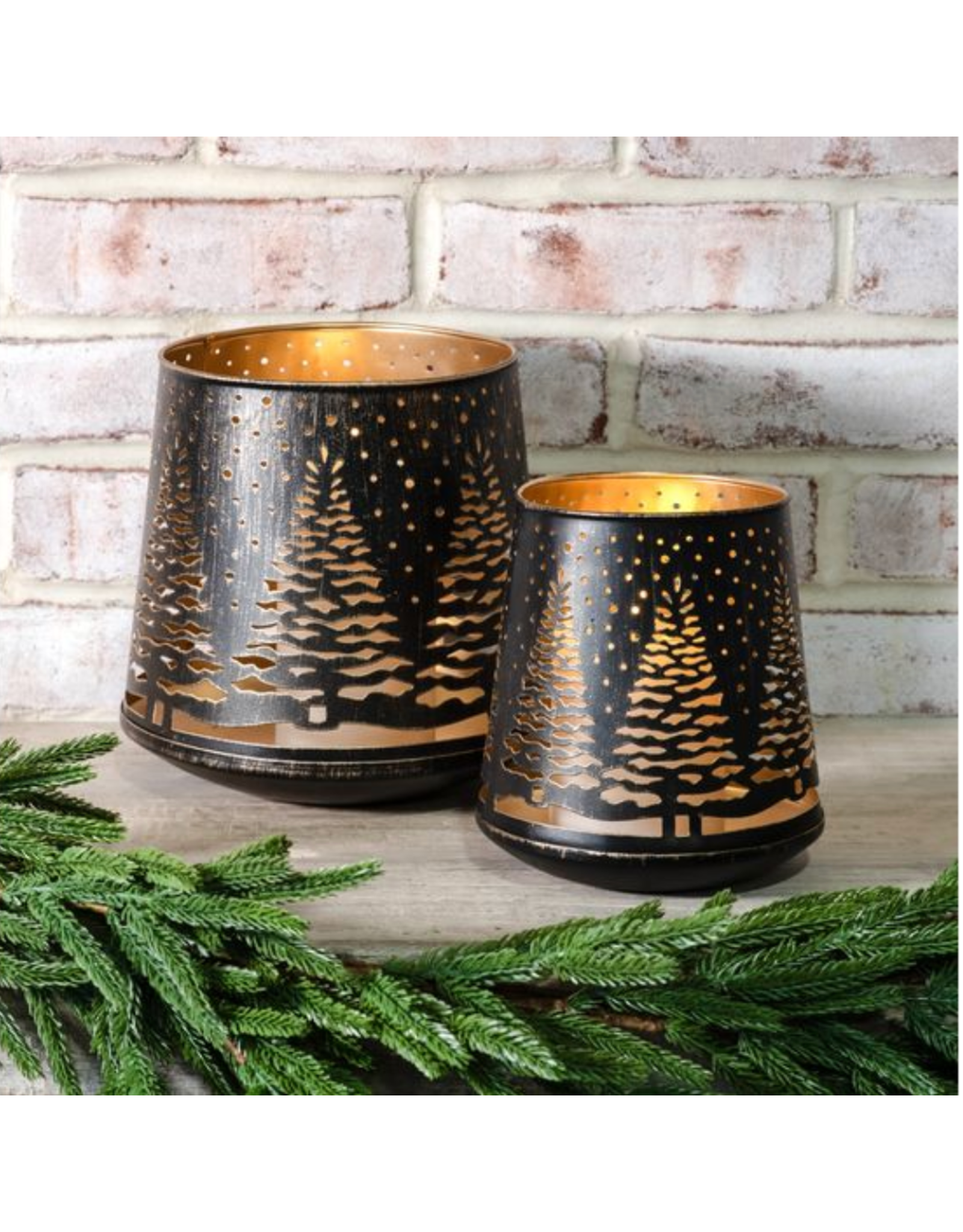 PD Home & Garden Gold Tin Tree Lantern, Large
