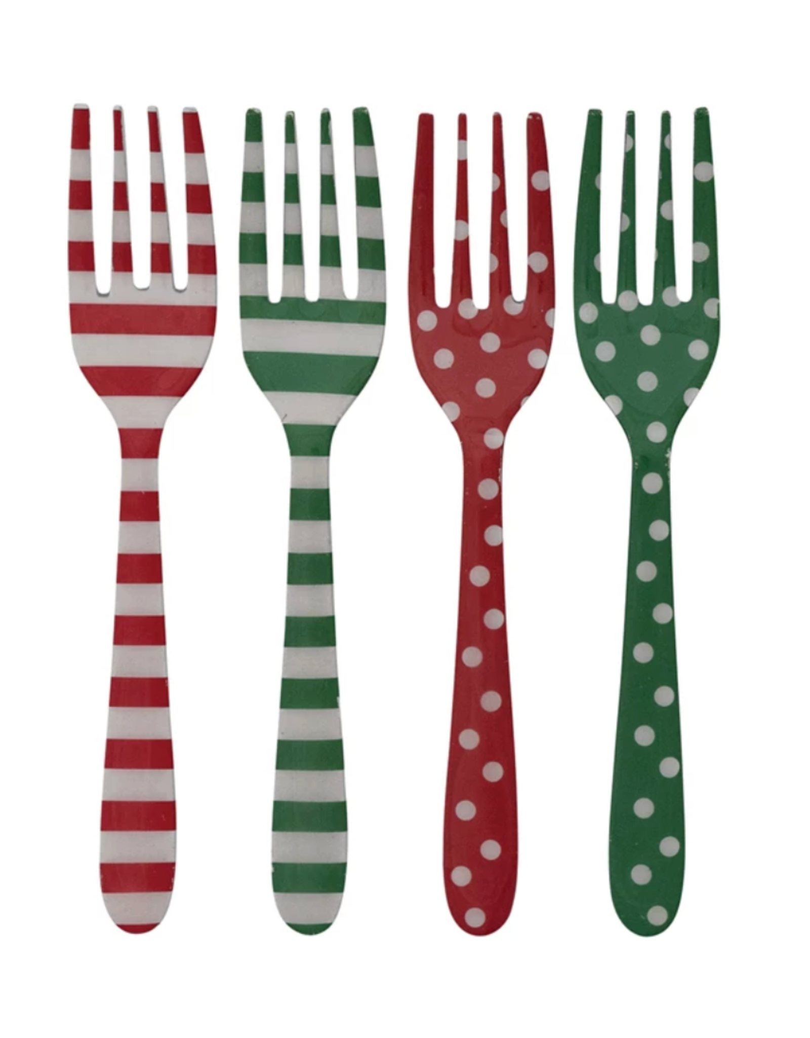 Creative Co-Op Christmas Market Enamel Fork